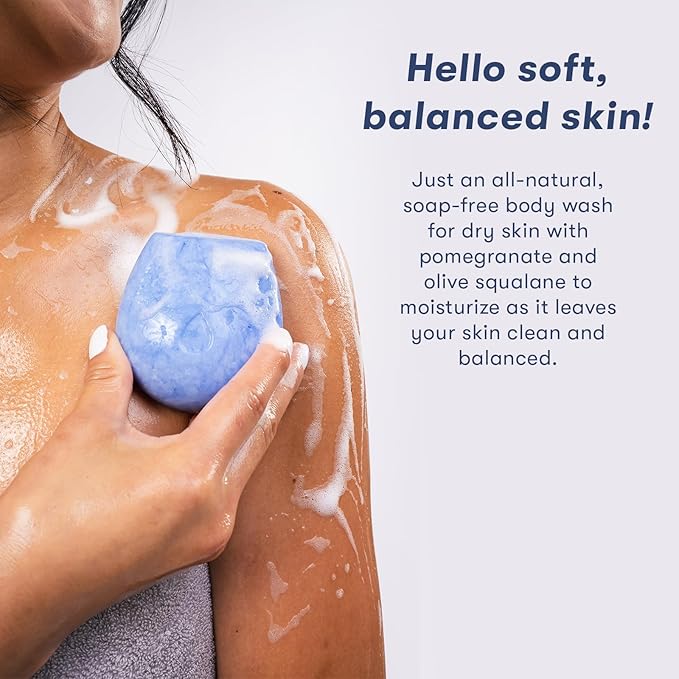 HIBAR - Hydrate Solid Body Wash Bar - Moisturize & Quench - Snow mushroom and hyaluronic acid - Daily Use & Sensitive Skin - Plastic, Paraben & Soap-Free - Vegan - Vanilla + Blue Orchid 2 PACK