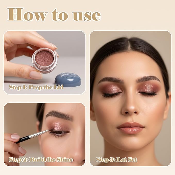 Wink Perfect Jelly Cream Eyeshadow – High-Shine Shimmer, Buildable & Long-Lasting, Lightweight Cream-to-Powder Eye Shadow, Vegan & Cruelty-Free (01 Peachy Copper, 0.18 oz / 5.1 g(PACK OF 1))