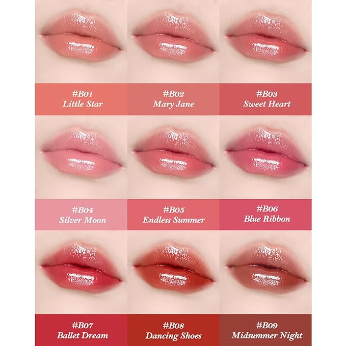 Flower Knows [GIFT] Swan Ballet Shine Lipstick,Hydrating Solid Lip Gloss,Moisturizing Nude peachy Tinted Lip Balm-Long Lasting Lip Gloss in Balm for Girls&Women,(B03 Sweet Heart)