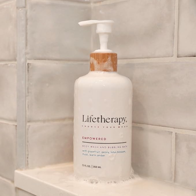 Lifetherapy 3-in-1 Body Wash, Bubble Bath & Hand Wash – Empowered | Clean, Skin-Loving Formula | Vegan & Gluten Free | Nourishing & Revitalizing | Free From Parabens, Sulfates & Phthalates12oz