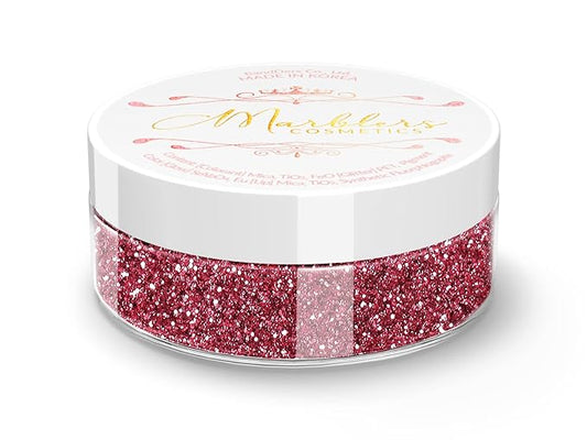 MARBLERS Twinkle Face & Body Glitter [Crimson Pink] 0.18oz (5g) | Fine | Non-Toxic | Vegan | Cruelty-Free | Festival, Rave & Party Makeup | Eye, Hair, Nail Polish, Eyeshadow | Nail Art | Gel Nail