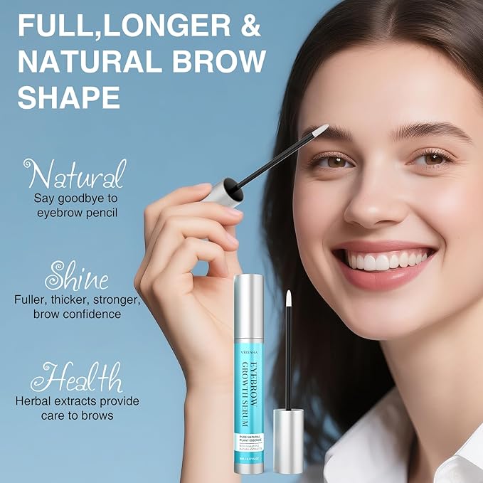 Eyebrow Growth Serum - Plant Extracts Eyebrow Serum and Enhancer for Thicker Brows and Grow Brows Faster, Longer, Fuller - 5mL