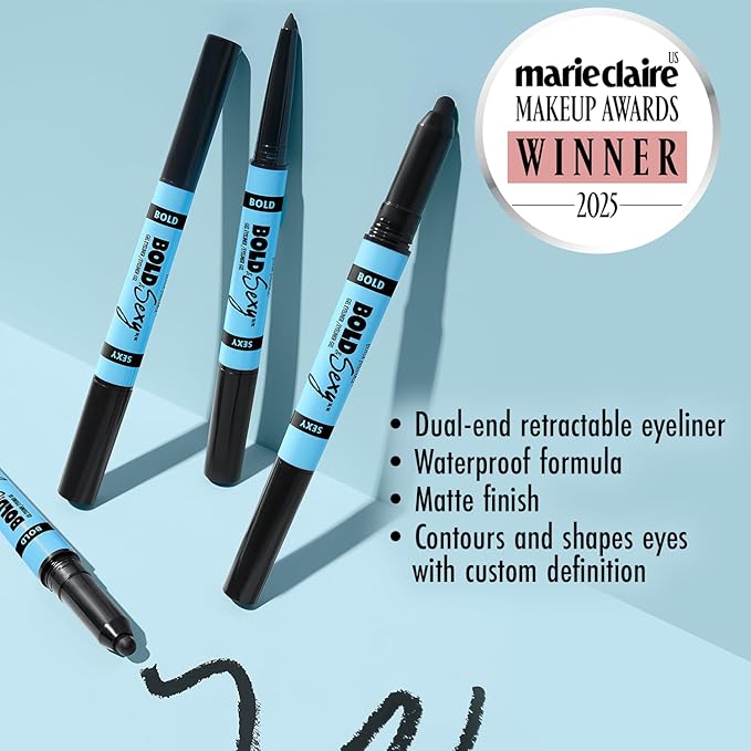 Black Radiance Bold & Sexy Gel Eyeliner,Waterproof Dual-Ended Retractable, Buildable & Blendable Smudge-Proof Smooth Matte Finish, Cruelty-Free & Vegan- After Hours