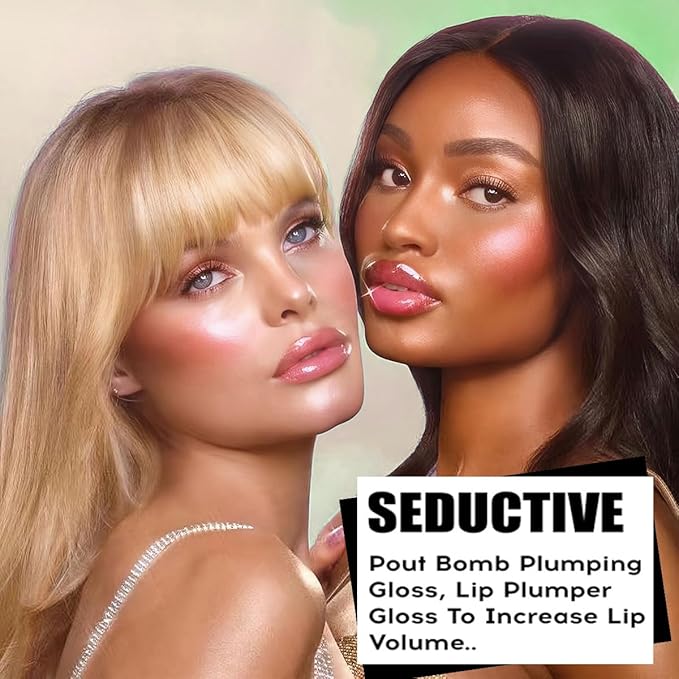 8 Colors Big Brush Head Lip Oil, Smooth Glossy Lip Glow Oil, Ultra-Hydrating & Nourishing, Long Lasting Fresh Transparent Tinted Plumping Lip Oil, Non-Sticky Formula (#02)