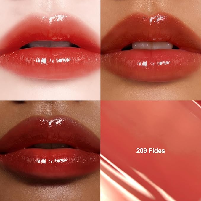 DINTO Blur-Glowy Lip Tint - Glossy Finish, Hydrating, Long Lasting, Lightweight Texture, Non-Sticky, Vegan & Cruelty-Free, K beauty (209 Fides, 0.11 fl.oz) (30 colors)