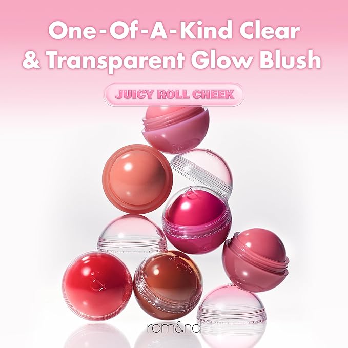 rom&nd JUICY ROLL CHEEK 05 Nougat Coco | K-Beauty Liquid Blush | Natural Dewy Glow | Long-Lasting Clear Colour | Easy Roll-On Application