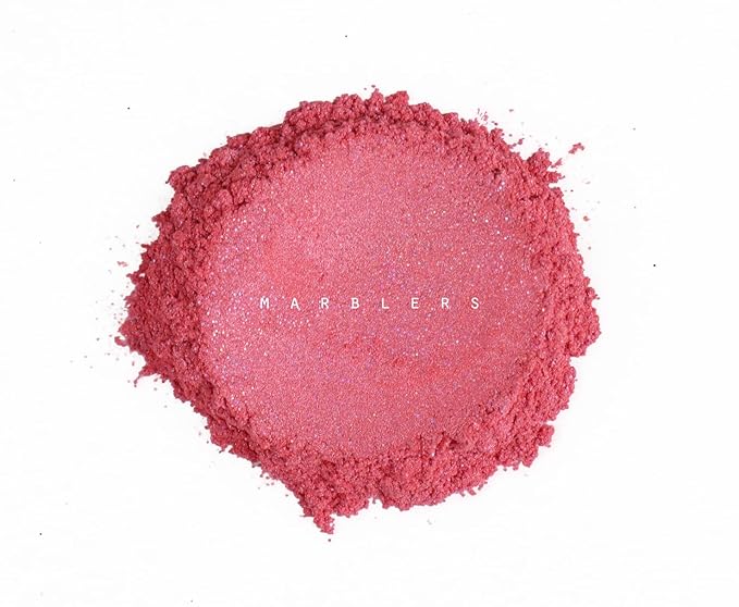 MARBLERS Glitter Mica Powder [Peachy Punk] 0.14oz (4g) | Glitter Mica | Highly Pigmented | Non-Toxic, Vegan, Cruelty-Free | Eyeshadow, Body Butter, Nail Polish, Nail Art | Party, Body, Face Makeup