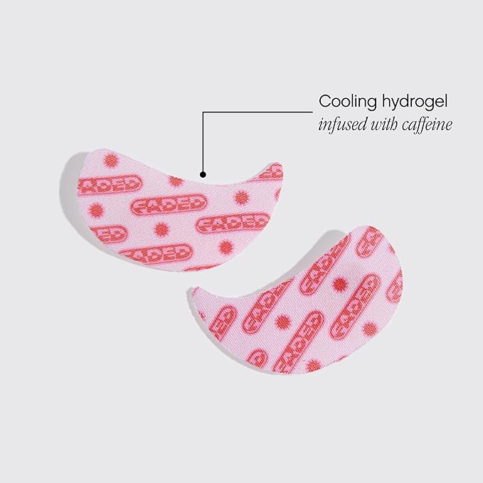 Topicals Faded Brightening Under Eye Masks | Patches to Depuff, Hydrate, Brighten and Cool | Reduce Dark Circles and Fine Lines | Contains Kojic Acid, Caffeine and Niacinamide (Set of 6)
