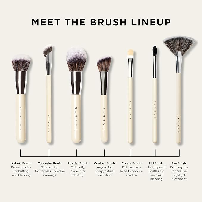 HALEYS Beauty Retractable Face Makeup Brush, Make Up Brush for Powder, Foundation, Bronzer & Blush, Mess-Free Design with Streak Free Airbrushed Finish, On the Go & Travel Friendly, Gifts for Women