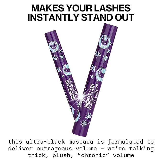 Pacifica Beauty, Highest Lash Chronic Volume Mascara, Black, Lash Lift + Conditioning, Vitamin B + Coconut, Silicone, Sulfate + Paraben Free, Vegan and Cruelty Free