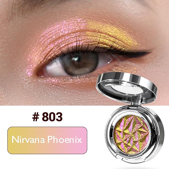 CHARMACY Duochrome Eyeshadow, Insane Shifters Chameleon Eyeshadow, Creates High-Impact, Metallic Eye Looks, 100% Vegan and Cruelty Free (Chameleon-#803, 0.06 Ounce (Pack of 1))