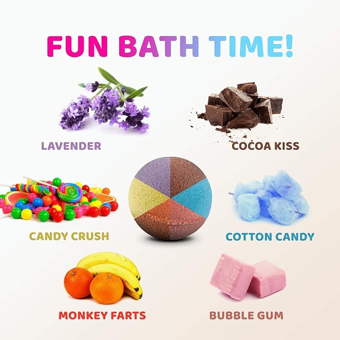 Bath Bombs for Kids Set with Toys Surprise Inside for Kids (Surprise Toys)
