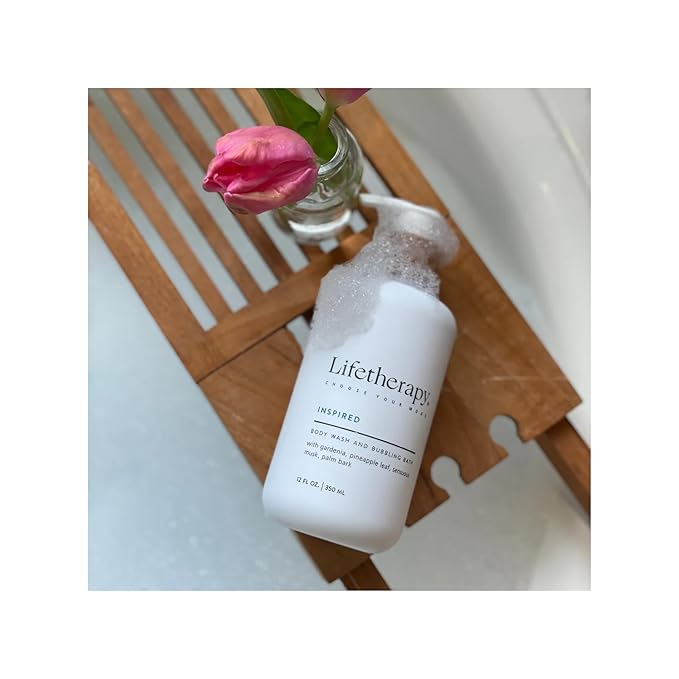 Lifetherapy 3-in-1 Body Wash Bubble Bath & Hand Wash – Inspired | Clean Skin-Loving Formula | Vegan & Gluten Free | Nourishing & Revitalizing | Free From Parabens, Sulfates & Phthalates 12oz