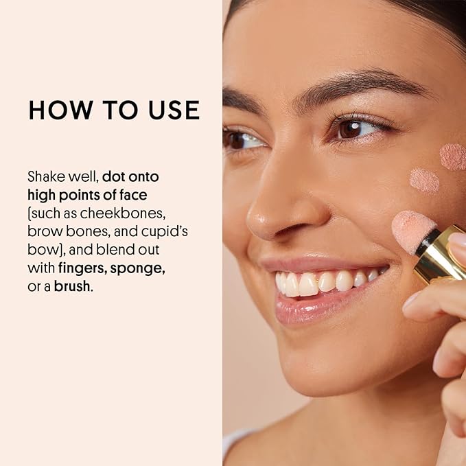Winky Lux Cheeky Rose Liquid Highlighter - Gel Cream, Blendable & Buildable Pigment, Long Lasting Weightless Dewy Finish, Soft Pink, Angel