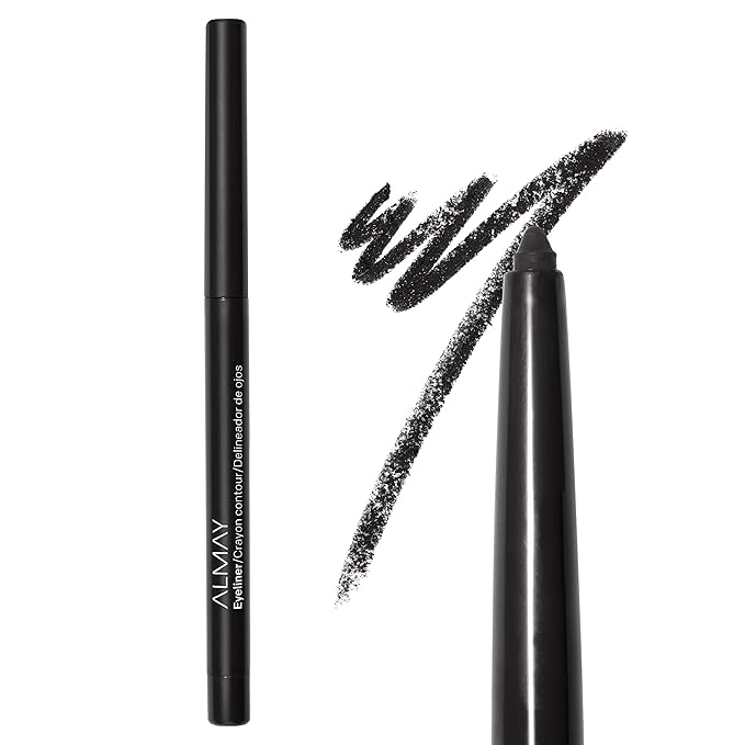 Almay All-Day Eyeliner Pencil, Hypoallergenic, Cruelty-Free, Oil-Free, Fragrance-Free, Ophthalmologist Tested, Long Wearing and Water Resistant (Packaging May Vary), 205 Black, 0.01 oz