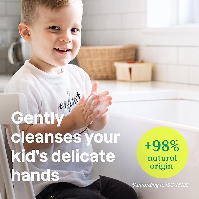 ATTITUDE Foaming Hand Soap for Kids, EWG Verified, Dermatologically Tested, Plant- and Mineral-Based Ingredients, Vegan, Mango, 10 Fl Oz