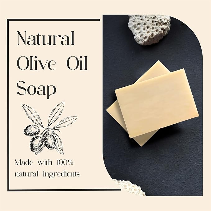 AnatoliaDaphne Olive Oil Soap Bar - Handmade 100% Pure Natural & Vegan 5.3 oz Each Bar
