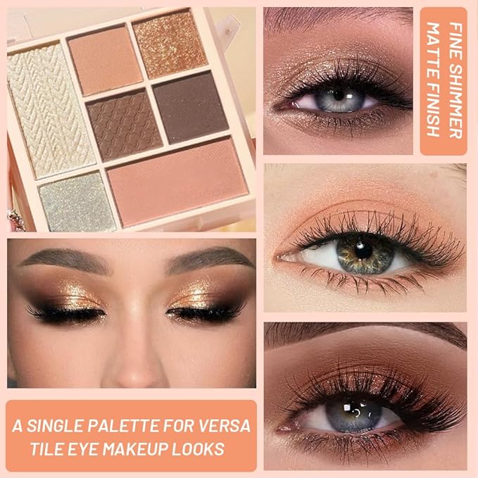 7Colors Eyeshadow Makeup Palette,Nude Pink Brown Natural Neutral Eye Shadow Palettes for Older Women,Long Lasting Naturing-Looking,Lightweight,Eye Makeup Kit Travel Size,Vegan
