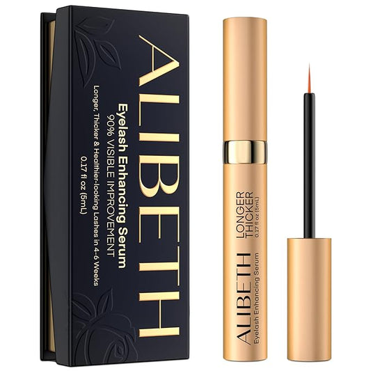 Lash Serum for Eyelash Growth - Lash Enhancer for Thicker Longer and Fuller Eyelashes - Advanced Natural Formula Vegan & Cruelty-Free 0.17 Fl Oz
