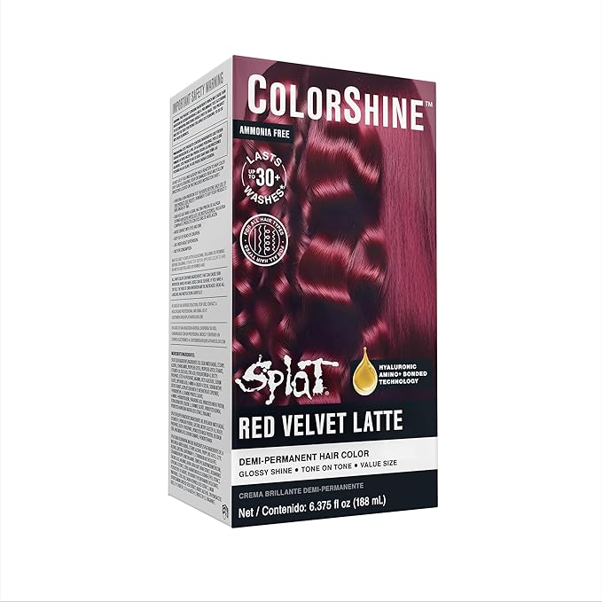 Splat ColorShine Demi-Permanent Hair Color, Red Velvet Latte