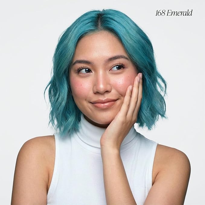 Adore Semi Permanent Hair Color (168 Emerald) | Vegan & Cruelty-Free Green Hair Dye | No Ammonia, No Peroxide, No Alcohol | 4 Fl Oz