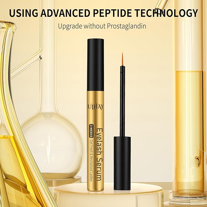 Eyelash Growth Serum for Thicker, Longer, Natural Lashes – Grow Luscious, Natural Lashes with Advanced Enhancer | Vegan & Cruelty-Free Treatment