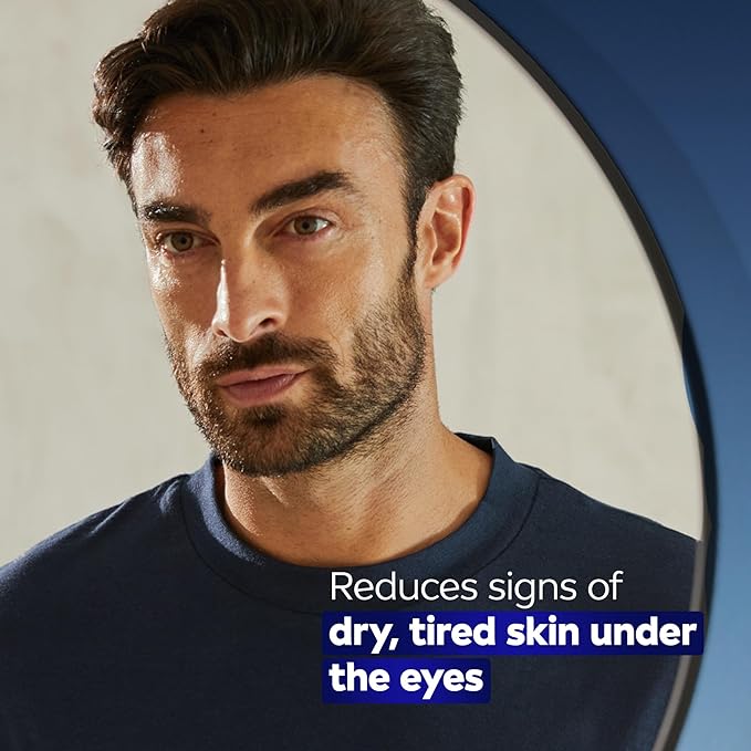 NIVEA MEN Age Defense Eye Cream with Hyaluronic Acid,24-Hour Hydrating Under Eye Cream for Men Helps Reduce Look of Crow's Feet,Fine Lines and Dark Circles,0.5 Fl Oz Tube,(Pack of 2)