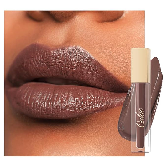 Oulac Brown Lipstick Matte for Women Long Lasting Lip Stain, Smudgeproof Liquid Lipsticks Waterproof, Transferproof, Vegan & Cruelty-Free Lip Color M27 Chocolate Brown