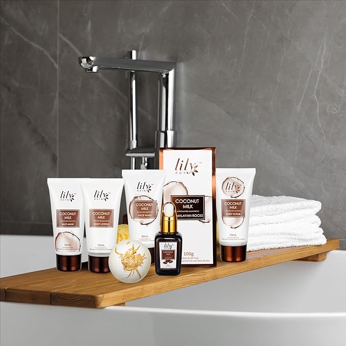 Mothers Day Gifts for Women - Luxurious 28Piece Coconut Vanilla Spa Gift Set Body Care Collection, Bath & Body Basket Gift Set for Valentines Day, Birthday, Christmas Gifts Self Care Gift