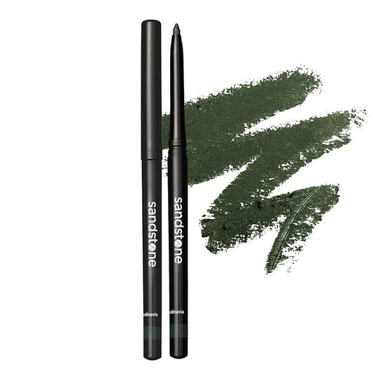Sandstone Scandinavia Waterproof Eyeliner Pencil – Hypoallergenic & Vegan – Smudge-Proof Gel Formula – For Sensitive Eyes – Green