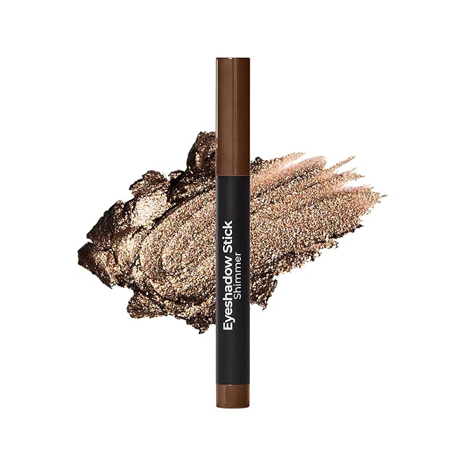 MCoBeauty Eyeshadow Stick - Bronze - Creamy Shimmer Eye Crayon with Built-In Sharpener - Multi-Use Cream Eye Shadow Stick & Eyeliner, Highly Pigmented Blendable Vegan Eye Makeup