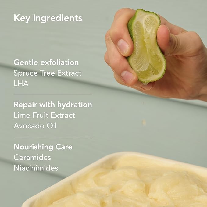 WHIPPED VEGAN SCRUB 210g (7.40 oz) – Soft as Gelato Texture, Enriched with Ceramide, Shea Butter & Niacinamide | 10x Finer than Sugar Scrubs | for Face & Body (Lavocado(Lime + Avocado))