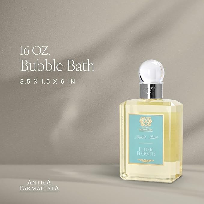 Antica Farmacista Bubble Bath - Relaxing Foam Bath with Honey, Jojoba Oil & Aloe Vera - Luxury Gift for Any Occasion - Elderflower, 16 fl oz