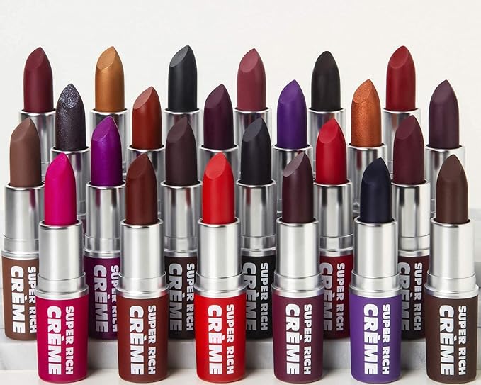 Ruby Kisses Super Rich Creme Lipstick, Hydrating Full Coverage Long Lasting Highly Pigmented Smooth Apply Lip Makeup for Women Men (Chili)