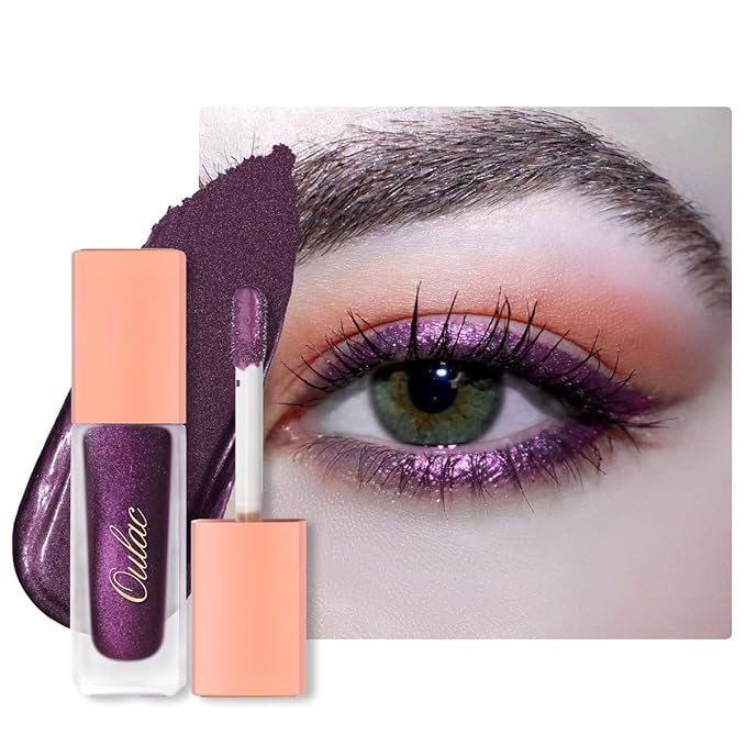 Oulac Liquid Glitter Eyeshadow Eyeshadow Metallic Purple Liquid Eyeliner Shimmer| Non-creasing Lightweight Moisturizing Formula Easy to Remove. Vegan & Cruelty-Free (26)