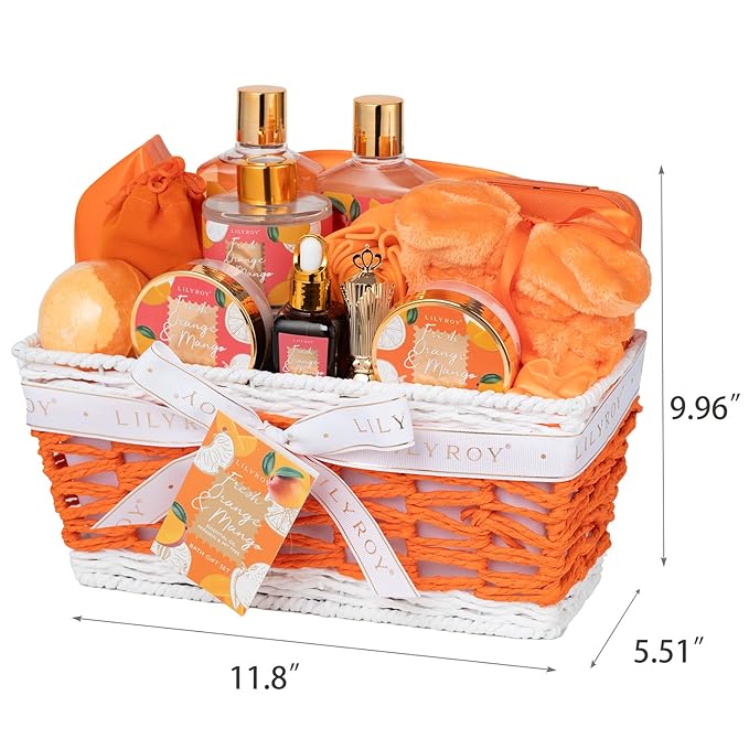 Mothers Day Gifts for Women Gift - 23-Piece Bath and Body Gift Basket Set for Women, Spa Gift Baskets, Bath Gift Set | Gifts for Mom, Christmas, Birthday, Holiday, Valentines Day Gift Idea for Her