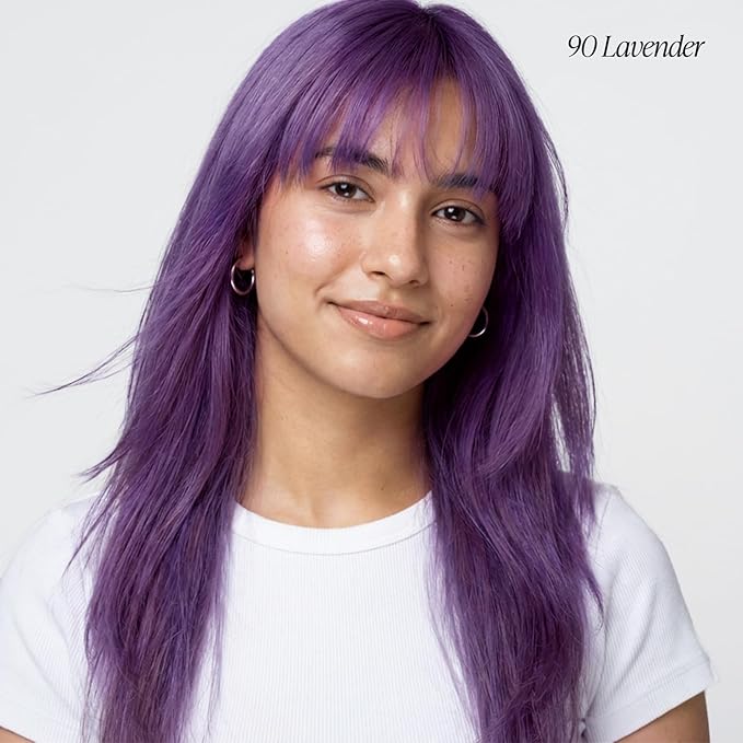 Adore Semi Permanent Hair Color (090 Lavender) | Vegan & Cruelty-Free Purple Hair Dye | No Ammonia, No Peroxide, No Alcohol | 4 Fl Oz