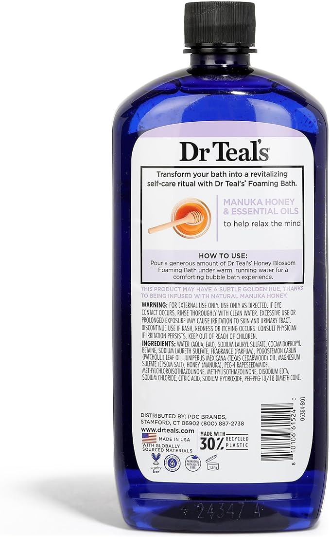 Dr Teal's Honey Blossom Pure Epsom Salt Soak and Foaming Bath (Honey Blossom)