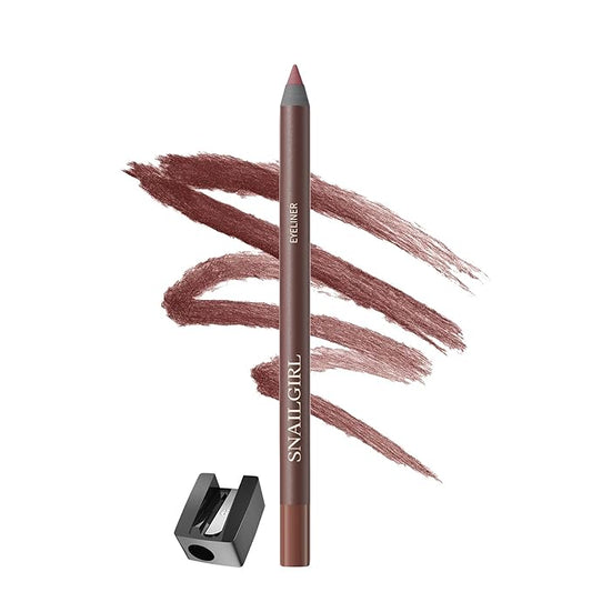 24HR Waterproof Eyeliner Pencil with Built-In Sharpener – Long Lasting, Smudge-Proof, Creamy Glide, Bold Pigment, Vegan & Sensitive Eye Safe (Plum)