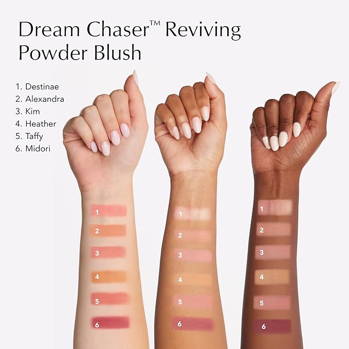 Thrive Causemetics Dream Chaser Reviving Powder Blush, Moisturizing Blush Makeup Essential with Vitamin E for Women, Long Lasting, Lightweight Face Makeup, Vegan, Shade Midori (Berry Matte)