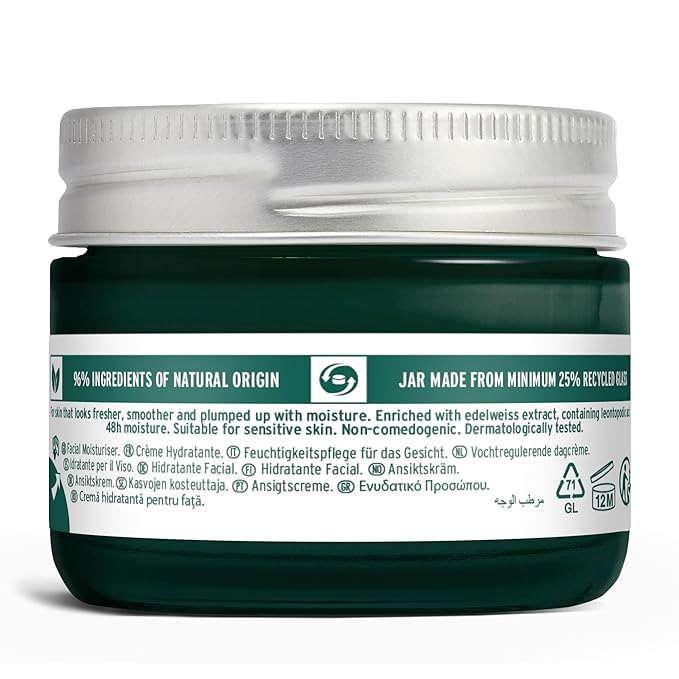 The Body Shop Edelweiss Smoothing Day Cream – For Smoother Looking Skin – Vegan – 50ml