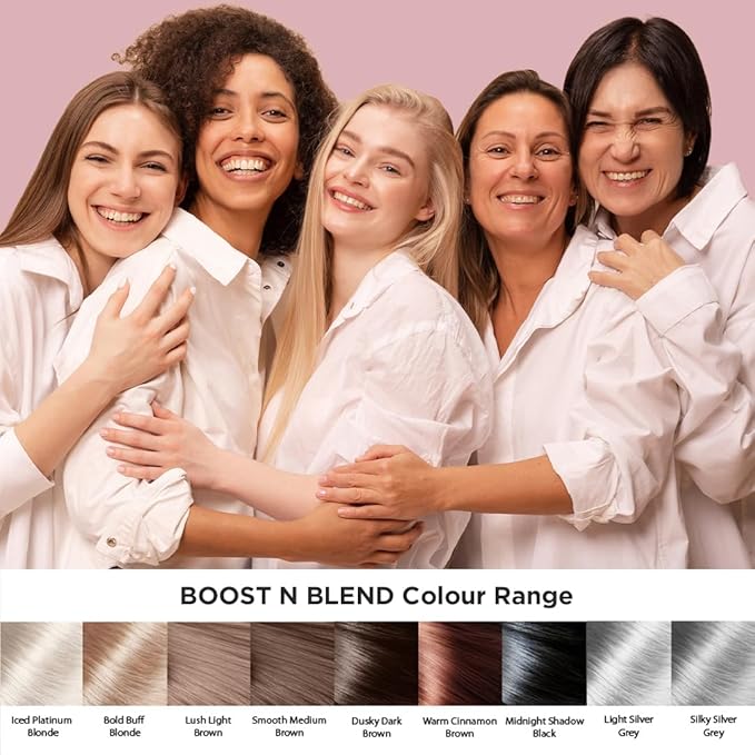 Boost N Blend Hair Volumizer for Women - Scalp Concealer Powder and Cotton Fibers for Thinning Hair (25g/0.88oz)