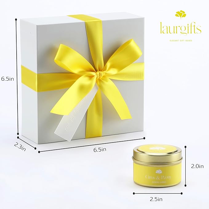 Birthday Gifts for Women – Yellow Sunshine Spa Gift Box, Luxury Bath & Self Care Package with Citrus & Peony Scent for Mom, Sister or Friend