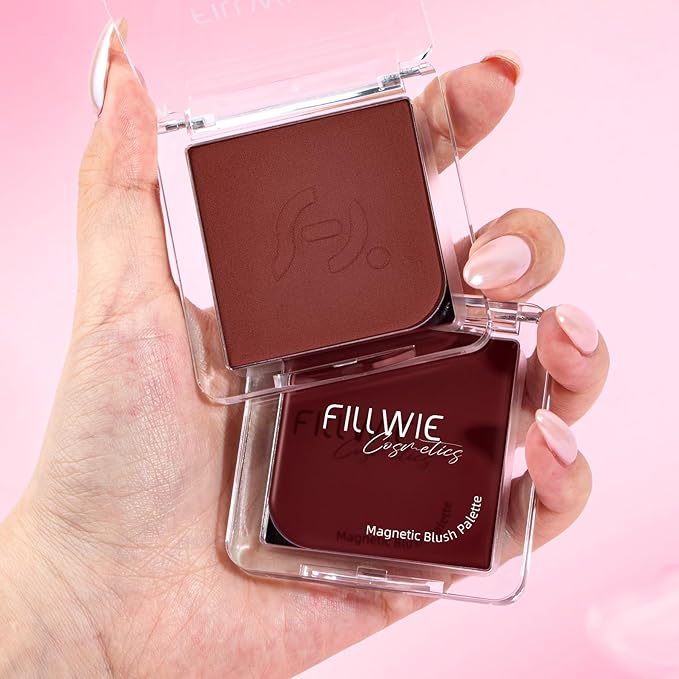 Blush Duo Powder & Cream, Rich Berry Shade, Highly Pigmented, Blendable, Dark Skin Friendly, For Medium to Deep Skin Tones (Wine Berry)