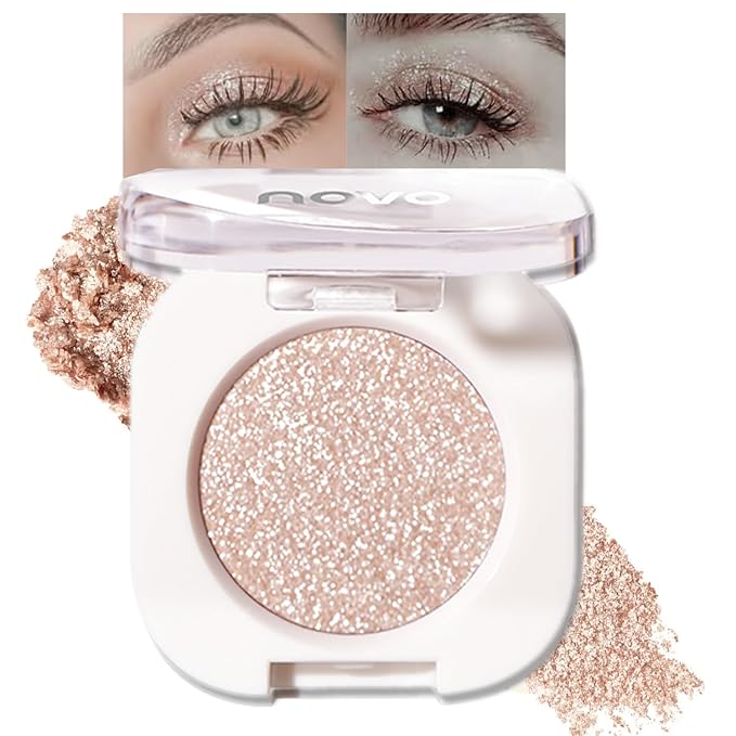 BestLand Ultra-Fine Pressed Pigment Eyeshadow – Lightweight, Highly Blendable Formula Champagne Glow Finish Eye Shadow, 12 Rich Matte/Shimmer Shades for Makeup, Vegan & Cruelty-Free (#11 Weaving Maid)