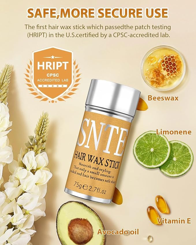 Samnyte Hair Wax Stick, Gel Tamer for Flyaways, Nourishing Slick Stick Pomade for Women & Kids, Slick Back & Styling Cream, Hair Styling Accessories for Teen Girls Gifts, 2.7 Fl Oz | Nourishing, for Women & Kids, Gel Tamer, for Flyaways, Bun Maker, 2.7...