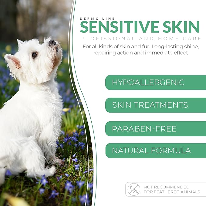 Hypoallergenic Professional Shampoo for Sensitive Skin for Pets - Fur Cleanse & Nourishment, All Ages Pet Grooming Products, Horse, Cat Dog Bath Supplies - VEGAN, Paraben-Free - 33.8fl oz - PUREZA PET