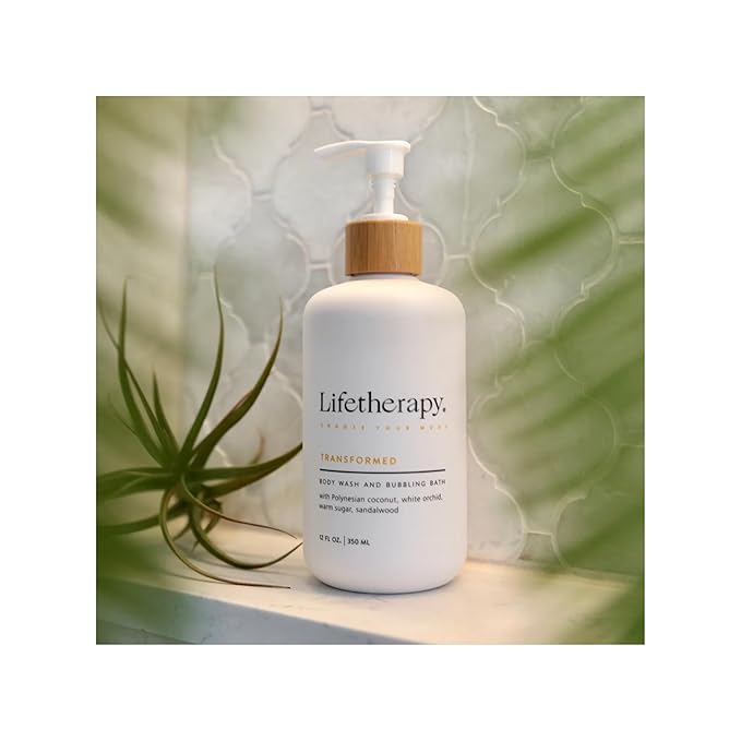 Lifetherapy 3-in-1 Body Wash, Bubble Bath & Hand Wash – Transformed | Clean, Skin-Loving Formula | Vegan & Gluten Free | Nourishing & Revitalizing | Free From Parabens, Sulfates & Phthalates 12oz