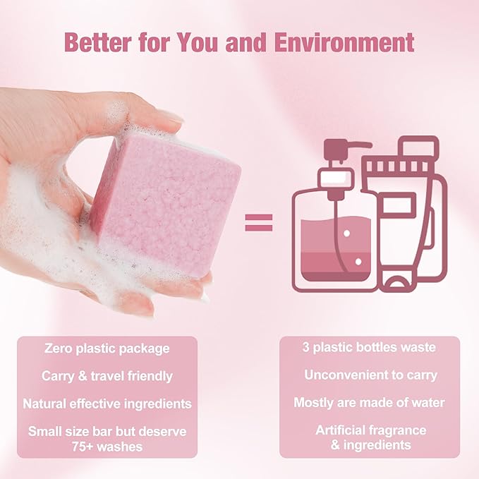 Leafinty Shampoo and Conditioner Set| Shampoo Bar | Bar Shampoo and Conditioner for Curly, Wavy & Kinky Hair | Vegan & Zero Waste| Eco-Friendly 6.68oz (Lavanilla Scent)