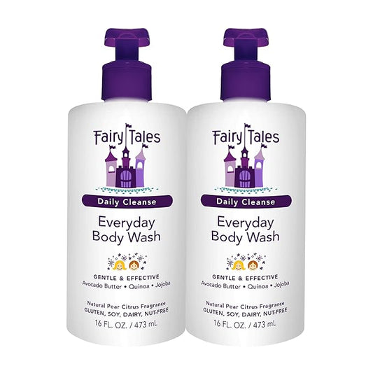 Fairy Tales Daily Cleanse Kids Body Wash | Kids Soap With Gentle, Clean Natural Ingredients | Sulfate Free, Silicone Free, Body Wash for Boys and Girls - 16 oz. (2 Pack)